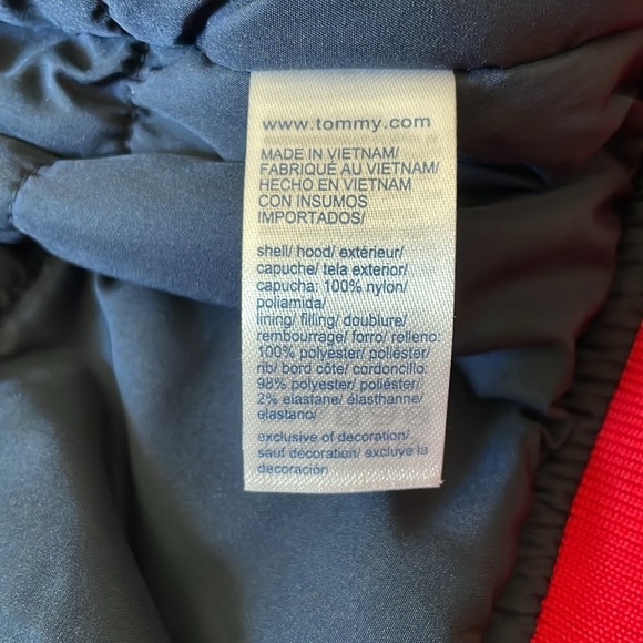 TOMMY HILFIGER Boys Red High Neck Zip-Up Solid Bomber Jacket Sz Small 6-7 NWT - Picture 9 of 15